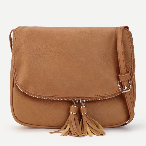 Handbags - Boho Vegan leather saddle bag crossbody purse